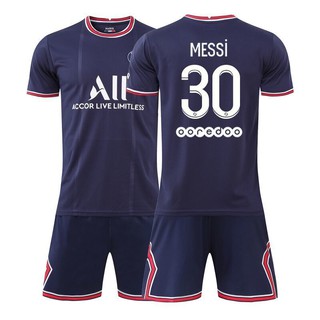 Halloween Paris Saint Germain new Football manga corta camiseta Messi No. 30 home Football Jersey Set