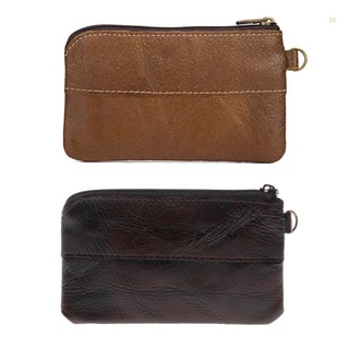 wat Fashion Women Men Leather Coin Purse Card Wallet Clutch Zipper Small Change Bag