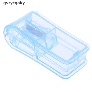 [gvry] cortador de pastillas seguro divisor medio compartimento de almacenamiento caja de medicina tablet titular (3)