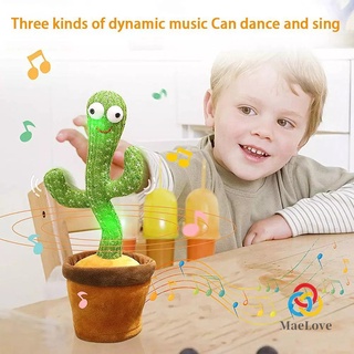 Recargable baile Cactus juguete con 120 canciones + iluminación + grabación Bluetooth altavoz cantando felpa peluca adorno