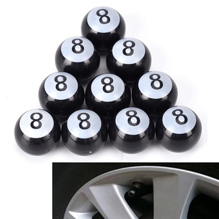 {FCC} 4 tapas de válvula de 8 bolas negras para piscina, motocicleta, camión, camioneta, bicicleta, neumático, cubierta de aire {newwavebar.cl} (1)