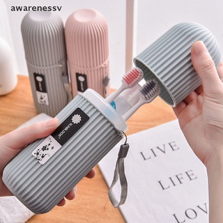 AWAR Portable Toothpaste Toothbrush Protect Holder Case Travel Camping Storage Box .