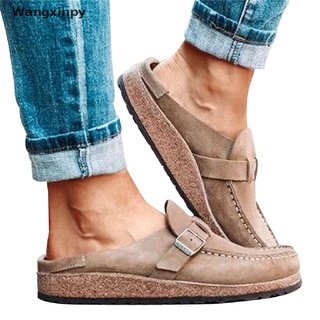 [wangxinpy] verano retro pisos zapatos de las mujeres de wewing hebilla causal mocasines color caramelo deslizamiento en zapatillas venta caliente