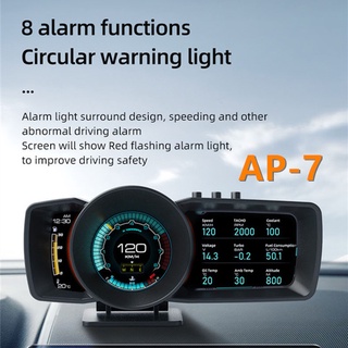 evs_ap-7 obd2 + gps hud auto dashboard head-up display coche cuentakilómetros medidor de alarma (5)