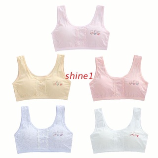 shine1 sujetador de algodón para niñas/ropa interior adolescente/sujetador de entrenamiento para estudiantes/chaleco deportivo para niños