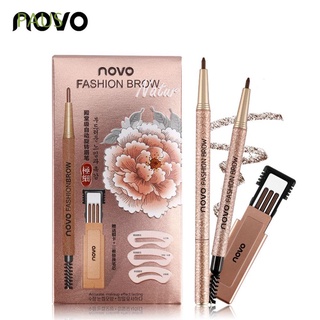 paus hot cejas plantilla kit de belleza larga duración novo lápiz de cejas 4 colores profesional impermeable natural maquillaje de ojos herramienta