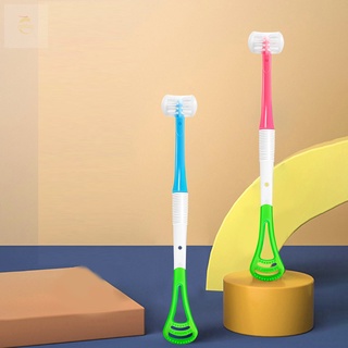 amb cepillo de dientes y limpiador de lengua para niños, 3 caras, cepillo de dientes, cepillo de dientes de silicona, raspador de lengua, cepillo de entrenamiento para niño (8)