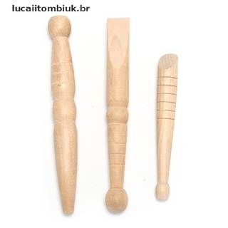 [luiukhot] 3 pzas caña De masaje Corporal De madera Para aliviar músculos y relajación (Lucaiitombiuk) (2)