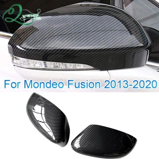 Carbon Fiber Rear View Mirror Housing Cover Cap -Side Door Mirror Cover Trim for Ford Mondeo / Fusion 2013-2020