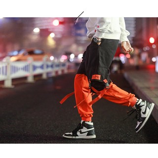 2021 primavera Hip Hop hombre Joggers pantalones de moda Casual masculino harén pantalones de carga Multi-bolsillo cintas hombre pantalones de chándal Streetwear (9)