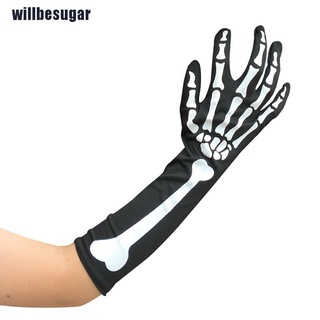 [Willbesugar] Punk Skeleton Guantes Niños Niñas 3D Huesos Manos Disfraz De Halloween Cosplay [Caliente] (4)