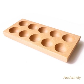 AND Wooden Egg Rack with Black Non Slip Sponge Pad Presents for Thanksgiving Day Christmas New Year and Other Holidays