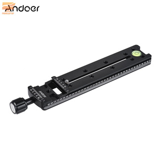 Lapt Andoer FNR-200 200 mm placa de liberación rápida trípode Nodal Slide trípode riel de liberación rápida placa de abrazadera adaptador adoptar para Arca