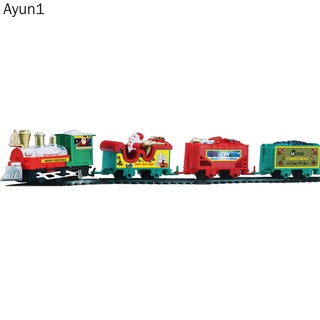 Juego De tren eléctrico De navidad/juguete con bandas/Papai Noel/coche/ locomotora/Educativo (8)
