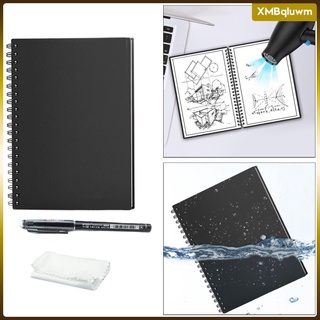 negro smart reutilizable notebook planner notebook borrar espiral bloc de notas oficina