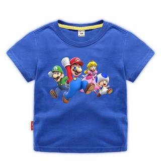 Nuevo Super Mario niños niños verano algodón manga corta T-shirt niño y niñas de dibujos animados camisetas niños disfraz ropa