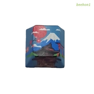Beehon1 R4 Keycap Cherry Profile Dip Dye Sculpture PBT Keycap for Mechanical Keyboard Etched Mount Fuji Keycap