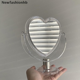 (newfashionhb) 1 pieza espejo de maquillaje de doble cara lindo corazón en forma de espejo cosmético maquillaje espejo en venta
