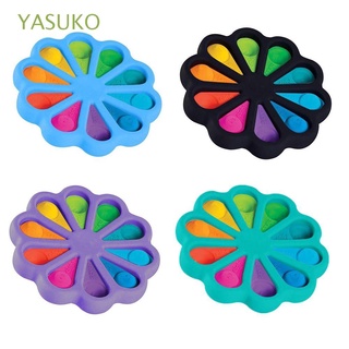 yasuko temprano educativo simple dimple juguete bebé regalo alivio del estrés flor fidget juguetes autismo para niños adultos ansiedad mano sensorial juguete dedo prensado tablero/multicolor