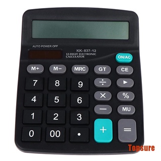 Topsure 1pcs calculadora comercial de oficina calcular herramienta alimentada por batería de 12 dígitos