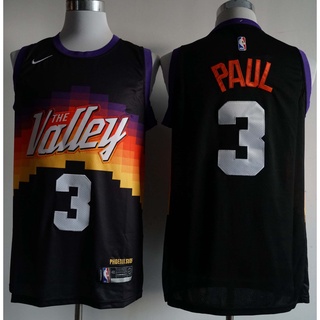 [nuevo] 2020-2021 nueva temporada hombres NBA Phoenix Suns 3 Chris Paul city negro temporada regular camisetas de baloncesto jesey