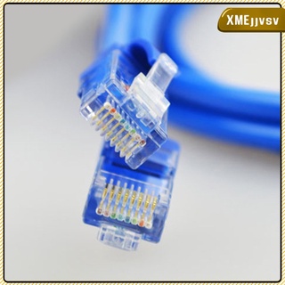 cat5e cable de red ethernet de alta velocidad para conector lan cable para internet, router, módem, smart tv, pc y portátil (azul)