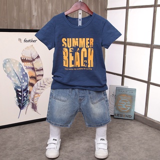 nuevo verano niños conjuntos de ropa t-shirt manga corta +pantalones conjunto de dos piezas conjunto de niños traje deportivo ropa casual 6 8 10 años
