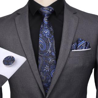 nuevo estilo de la boda lazos de los hombres clásico corbata conjunto de negocios corbata accesorios hombres corbata bolsillo cuadrado gemelos conjuntos (7)