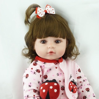 [kaou] npk 48cm mariquita realista reborn bebé muñeca de silicona niños acompañar juguete (6)