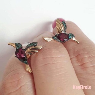 Kayfirele colibrí pendientes de gota larga colgante de pájaro borla cristal colgante pendientes