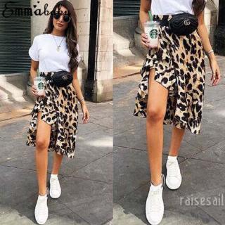 Rs -MIni falda corta para mujer con estampado de leopardo/cintura alta/fiesta de cóctel