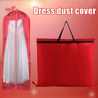 cubierta de vestido de ropa larga novia vestidos de novia vestido con cremallera ropa bolsa de almacenamiento