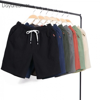 Nuevo estilo de algodón y lino tendencia coreano suelto verano algodón casual pantalones cortos (1)