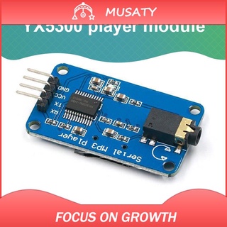 MUSATY_CL 1PCS YX5300 UART TTL Serial Control MP3 Reproductor De Música Módulo Soporte MP3/Ond Micro SD/SDHC Tarjeta Para Arduino/AVR/ARM/PIC 3.2-5.2V DC