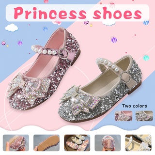 dialand _niños bebé niñas perla cristal Bling cuero princesa zapatos sandalias