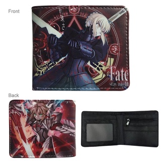 Attack on Titan/Gintama/Fate Cartoon Boy Girl Card PU Leather Wallet ID Cash Purse Clutch Student Gifts