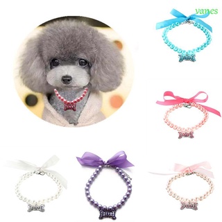 Vanes lindo pequeño Para perro pequeño Gato Cachorro Cachorro Fácil Fácil De usar ajustable imitación perlas collar De perro collar Para mascotas/Multicolor