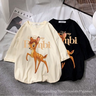 Lindo Bambi - camiseta de algodón con estampado de letras