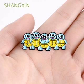 Shangxin regalo para mujeres niño Animal esmalte Pin accesorios tortuga Pokemon tortuga insignia broches Pin/Multicolor