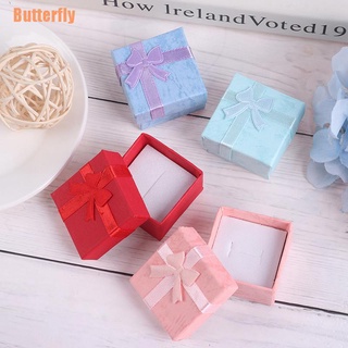 Butterfly&% 10 unids/Set organizador de joyas caja de regalo collar pendientes anillo caja de embalaje de papel