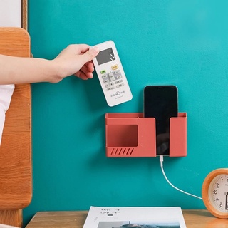 [Household TV Remote Control Mobile Phone Charging Wall-mounted Storage Box] [Multi-function Self-adhesive Debris Organizer Storage Rack] (4)