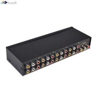 AV interruptor caja compuesto Selector 8 puertos RCA Audio Video 8 en 1 salida a la TV