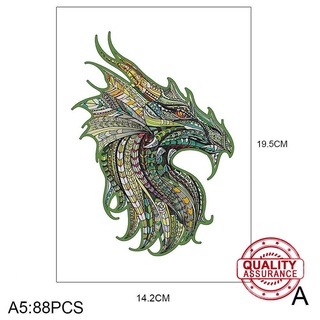 A5/A4/A3 Wooden Mysterious Dragon King Jigsaw Puzzles Games Kids Animal Is Shape Interactive X6E5