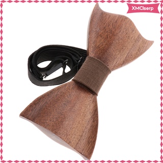 Adjustable strap Bowtie Handmade Wooden Necktie Classic Party Wedding Christmas Butterfly tie for Men Women
