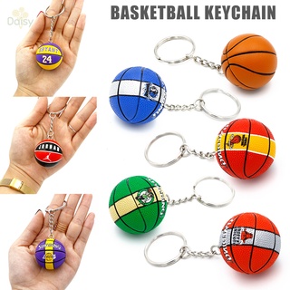 llavero de baloncesto deportivo llavero de equipo logotipo multicolor recuerdo colgante decoración