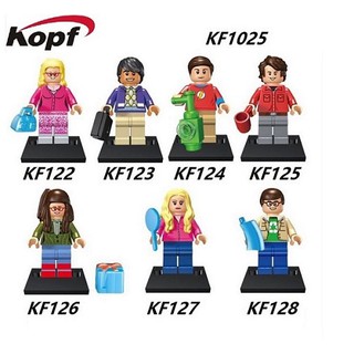 kf1025 kf123 compatible con lego juguete minifiguras the big bang theory tbbt tv sheldon howard leonard penny rajesh bloques de construcción juguetes de niños (1)