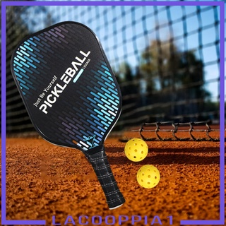 [LACOOPPIA1] Palas de pepinillo de 2 bolas de agarre de PU de fibra de carbono cara raqueta portátil para principiantes gimnasio