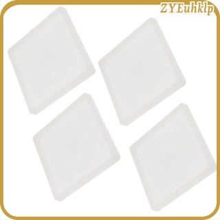 4 piezas/juego de moldes cuadrados de silicona para posavasos de silicona, moldes epoxi transparentes