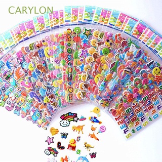 CARYLON 20 Sheets/lot Bubble Stickers Gifts For Girls Boys Kids Stickers 3D Puffy Stickers Cartoons Characters Dinosaur Animal Stationery Sticker Chidren PVC Cartoon Stickers (1)