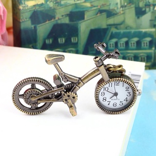 managah vintage bronce bicicleta llavero reloj de cuarzo bolsillo colgante reloj llavero regalo